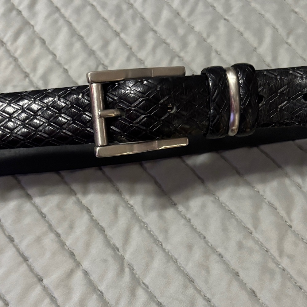 Remo Tulliani Black Woven Italian calfskin Belt